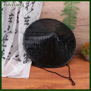 ruyifang หมวกทรงกรวยซามูไรฟางนินจาจีนคอสเพลย์ข้าวญี่ปุ่นเอเชียหมวกทรงกรวยไม้ไผ่ตกแต่งงานปาร์ตี้