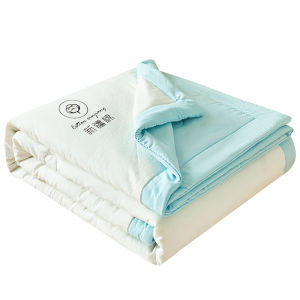 【Super low price】100% Cotton Filled Spring Summer Comforter Lightweight Breathable Quilted Quilts for Bed Grade A Double Air Conditioning Blanket