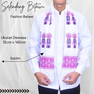 Cukin Betawi / Syal Betawi / Cukin ondel ondel / Selendang Betawi