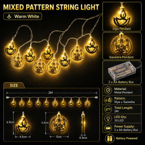 LED Deepavali Light 2M 10LED lampu led bilik Fairy light Battery powered Light Wedding deepavali decoration 2026