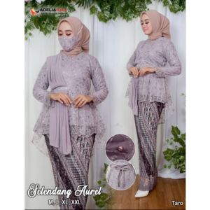 Setelan Kebaya Aurora Tile Salendang Kombinasi Ceruty Kebaya Wisuda Kebaya Pesta Kekinian kebaya kondangan kebaya kartini kebaya seregam