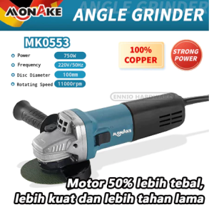 MONAKE Mesin Gerinda Tangan 4 inch 100mm Angle Grinder mini Grinda Gergaji Pemotong