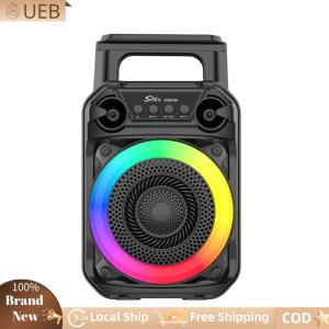 [Ueb Flagship Shop]Portable Speaker Rich Bass Karaoke Speaker with Microphone Outdoor Speaker Suitable for Home Theater Outdoor Dance Party