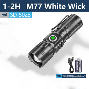 Senter Mini Smiling Shark SD5028 clip Type-C Rechargeable Waterproof