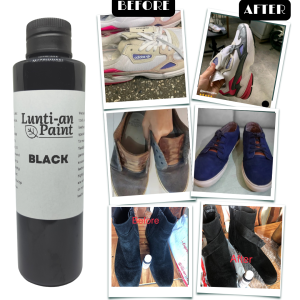 Black Suede Paint Gamusa Paint Nubuck Paint for your Shoes Bags Wallets Furniture Sneakers and other Leather goods