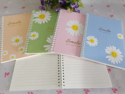 SMILE Daisy A5 Hard Cover Ring Lined NoteBook