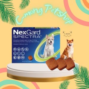NexGard Spectra Dog ORI 100% Obat Kutu Anjing Demodex Scabies (1 Tablet)