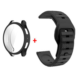 สายซิลิโคนสำหรับ Samsung Galaxy Watch 7 40มม.44มม. คลุมทั้งหมดเคสป้องกันน้ำหนักเบา กันชนเคส Galaxy Watch7 เคส