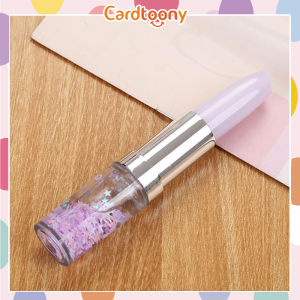 Pulpen gel lipstik pink ungu hijau glitter gel pen imut pena bolpoin ballpoint bulpen bolpen