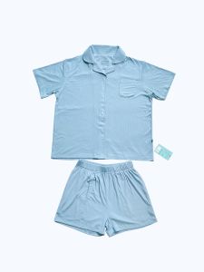 ZENO BEAR Magnetic Bamboo Luxurious Loungewear- Set of Short Sleeved Top and Shorts Sleepwear for Women