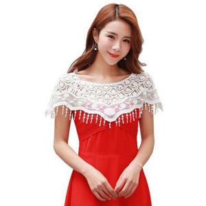 New Korean-style dress with lace shawl versatile hollow-out cover-up for women summer jacket sleeveless top
