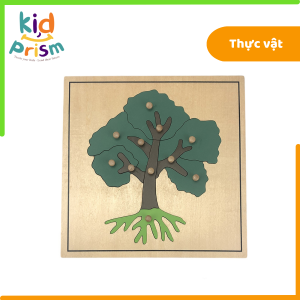 Tranh ghép 3D hình cây bằng gỗ giúp bé phát triển tư duy kích thích trí não (Giáo cụ Montessori)