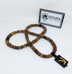 kalung liwung hitam butiran pipi liontin ukir