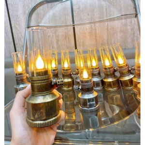 Đèn LED Giả Đèn Dầu Cổ – Ánh Sáng Vàng Nắng Ấm Trang Trí Noel – Tiệc – Cắm Trại Cực Sang