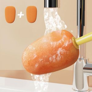 Three in one cup brush water cup cleaning artifact long handle multifunctional sponge silicone cleaning brush milk bottle brush