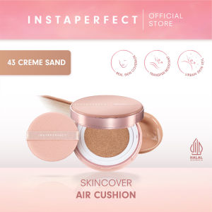 INSTAPERFECT Skincover Air Cushion Indonesia / Cushion Wajah 11g / Real Skin Covarage / Transfer Resistant / Urban Skin Level / Buildable / SPF 50 PA++++ / Full Set Refill Shade 11 22 32 33 43 52 / Cosmetic Face Makeup Series / Compact Powder Bedak Padat