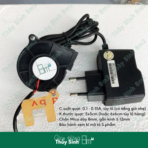 Quạt Sò Mini Siêu Êm Làm Mát Hồ Thủy Sinh - Motor bạc đạn bền bỉ