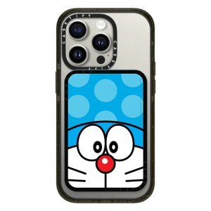 เคสใส่กระเป๋าเก็บบัตรโดราเอมอน X ของแท้พร้อมกระเป๋าเก็บบัตรที่ใส่บัตรกระเป๋าเงินแฟชั่น Magsafe สำหรับ iPhone Samsung Xiaomi Magsafe