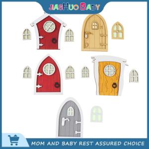 JiaShuo Baby Toy 1ชุด dollhouse Miniature Fluorescent Fairy Elf ประตูหน้าต่างรุ่น House Decor Toy