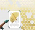 GSS Designs Large Hexagon Wall Stencil (16x24Inch) - Geometric Pattern Stencils for Painting on Wood Wall Furniture - Reusable Herringbone Stencil Template for Wall Decor (SL-107). 