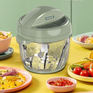 Dry Grinder Meat Chopper Food Meat Grinder Meat Mincer Machine Electric Meat Grinder Machine Household Small Multi-Functional Minced Meat Stuffing Cooking Machine Three-in-One