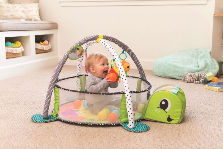 INFANTINO%20Grow-With-Me%20Activity%20Gym%20&%20Ball%20Pit%20(TURTLE)%20with%20Built-in%20Balls%20Storage%20(Gym%20/%20Mat)%20Age%20Grade:%200%20months+%20-%20Image%205