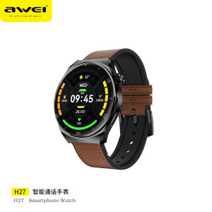 Awei H27 Smart Watch Full HD 1.43-inch AMOLED HD Touch Screen Wireless charging IPX68 Waterproof True Heart Rate Monitoring Multi Sports Mode smartwatchs for men women