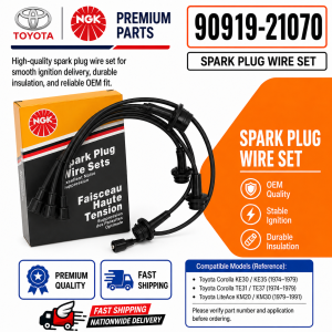 90919-21070 Spark plug wire set ignition cable fits corolla ke30 ke35 te31 te37 3k 4k 5k