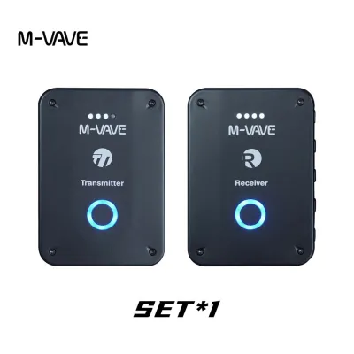 M-VAVE WP-9 ระบบไร้สายรุ่นใหม่ล่าสุด 2.4GHz สำหรับหูฟัง ตรวจสอบเสียง ผู้ส่งสัญญาณและตัวรับสัญญาณแบบชาร์จไฟได้ ระบบสเตอริโอ โมโน และฟังก์ชันปิดเสียง