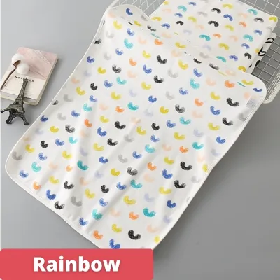 GTHome Baby Diaper Changing Mat 50x70cm/60x90cm 3-Layer Waterproof Cotton Top TPU Layer Bamboo Fiber Base 10 Designs