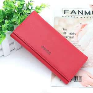 Tôi Biết ví dài cho nữ mới bề mặt mềm khóa đóng cửa màu trơn Nhật Bản và nam phong cách Hàn Quốc hình dạng ngang cho thanh niên