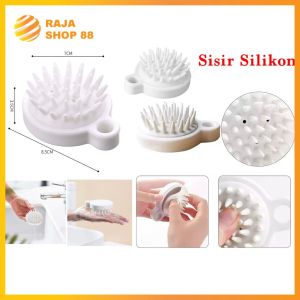 Sisir Silicone Bulat Alat Pembersih Rambut Sisir Keramas Pembersih Kulit Kepala Scalp Massager