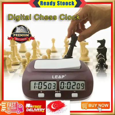 🔥【SG Ready Stock】Professional Digital Chess Clock Count Down Chess Timer with Alarm Electronic Board Game Bonus Competition Master Tournament