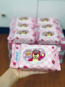 Set 10 gói khăn giấy ướt Phú Đạt nhiều hình thú đáng yêu/khăn ướt cho bé/khăn ướt không mùi an toàn cho bé không gây kích ứng da