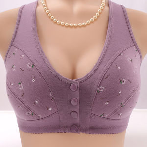 Lizida Large Size Thin Front Buckle Push-up Wireless Mothers Style Large Breasts Revealing Small Seamless Beautiful Back Bra