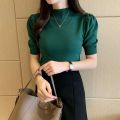 Áo thun cổ lọ tay ngắn nhún vai NHIỀU MÀU SIÊU SANG CHẢNH DỄ PHỐI ĐỒ 111C. 