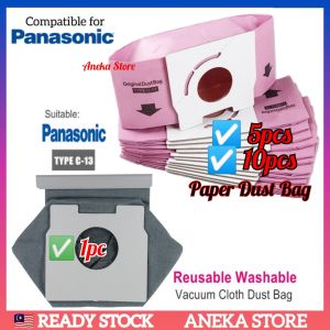 Compatible Panasonic Type C-13 C13 C 13 Vacuum Cleaner Dust Bag Paper Vacum Vacuum Bag Cloth Bag Spare Part Accessories Replacement For Panasonic Vakum Kain Beg Habuk Sampah Penapis Filter