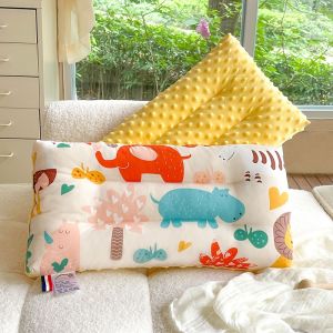 Kids Pure Cotton Beanie Velvet Pillow Kindergarten All Year Round Primary School Baby Summer Pillow
