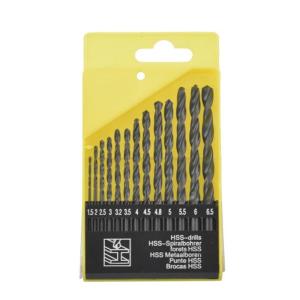 13Pieces Straight Shank High Speed Steel Twist Drill Bits Set with Sharpened Cutting Edge for Construction Projects
