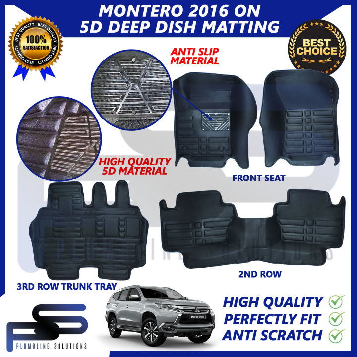 TPE / 5D (BLACK / CARBON FIBER ) Deep Dish Matting for Mitsubishi