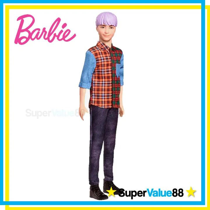 Original Barbie Ken Fashionistas Doll #154 with Sculpted Purple
