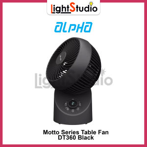 Alpha Motto Table Fan DT360 l 7 INCH l 360 Degree Head Oscillation l With Remote Control l 4 Speed Selection