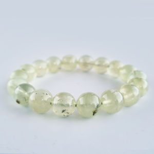 Prehnite bracelet collection. Genuine natural and unheated gemstone with Certificate of Authenticity