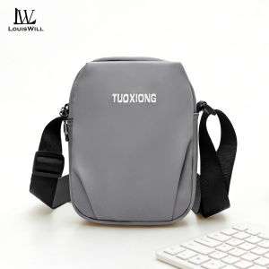 LouisWill Men Bag Fashion Multi Layer Mini Phone Bag Casual Diagonal Lightweight Shoulder Bags Outdoor Waterproof Sport Street Cross Body Bag