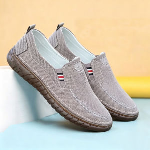 Summer Cloth Shoes Driving Shoes Slip-On Breathable Linen Casual Wear-Resistant MenS Shoes