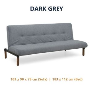 Allura [Sofa Bed] Sofa 3 Seater Foldable Sofa Katil Lipat Anti Scratch Pet Friendly Easy Clean Stain Resistant High Density Foam Japan 18 Step Recliner Full Metal Frame Kaki Kayu Sofa Ruang Tamu Living Room Bilik Tidur
