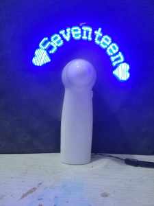 Seventeen Concert Fan Meet Led Light Messages Hand Held Electric Fan
