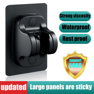 Bathroom Bracket Black Chrome Adjustable Shower Head  Holder Adjustable No Drilling ABS Shower Head Holder for Bathroom