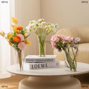 [COD] dgheg 1PC Flower Vase Acrylic Hydroponic Home Decor Clear Flower Pot Desktop Decorative Vase For Wedding