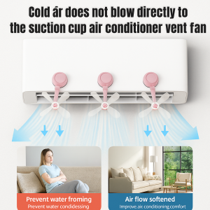 No Nails Required To Install The Air Conditioning Fan Suction Cups For Strong Fixation Evenly Controlled Temperature And Soft Air Flow